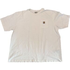 Carhartt White Pocket T-Shirt 3XL Loose Fit Workwear Work Shirt